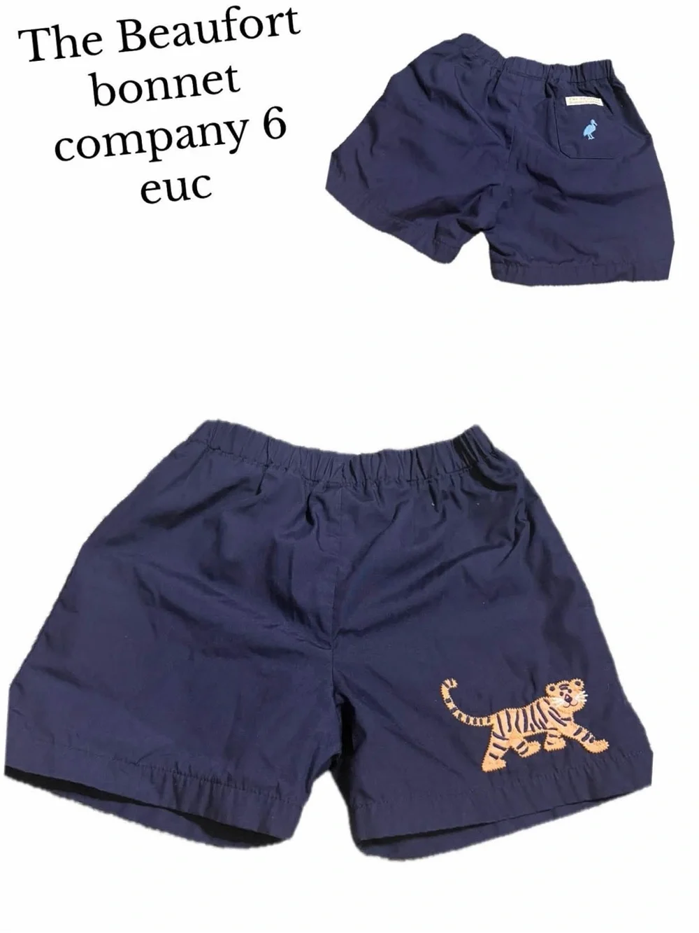 The Beaufort bonnet company size 6 blue tiger Shelton shorts